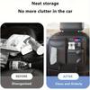 Car seat back storage bag large capacity with tissue box waterproof leather universal car back seat storage bag
