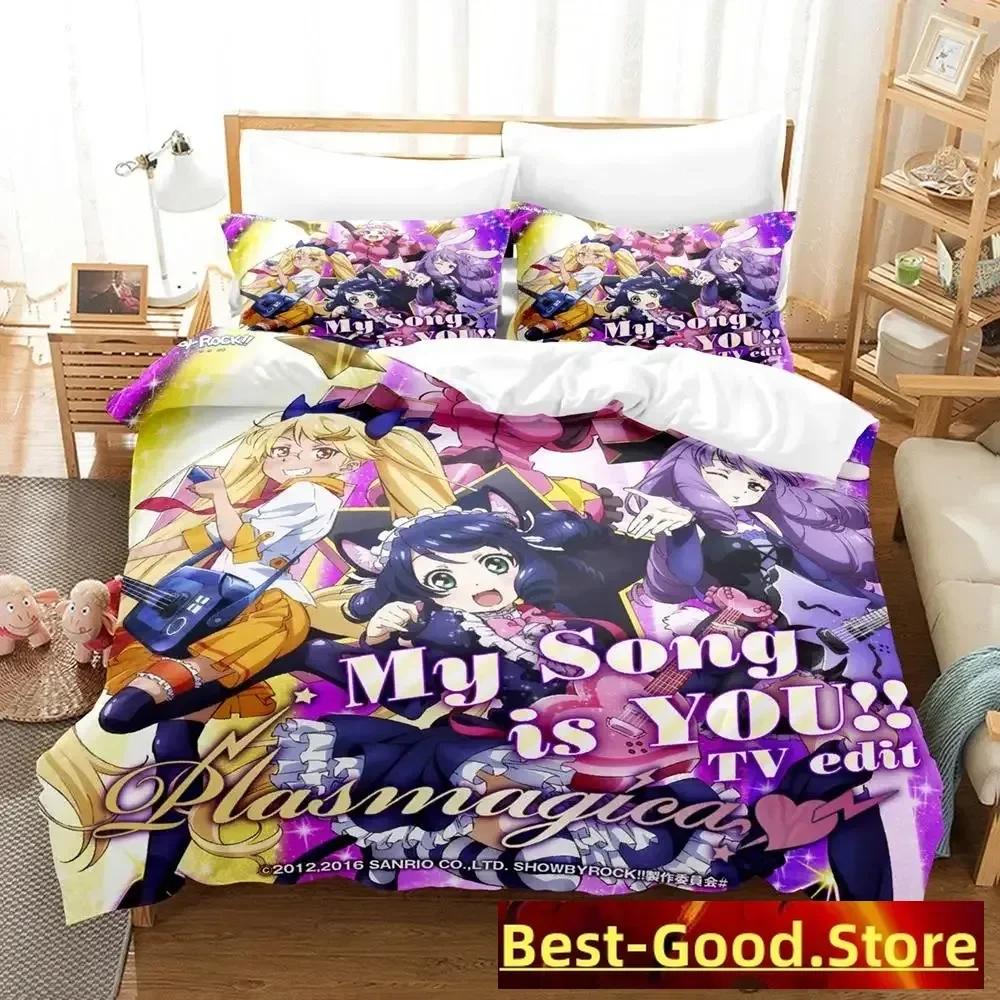 New Show By Rock! Bedding Set Single Twin Full Queen King Size Bed Set Adult Kid Bedroom Duvetcover Sets Anime parure de lit Bed