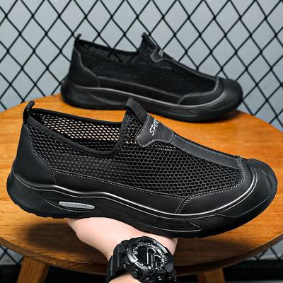 Men's Shoes Casual Shoes Summer Hollow Polyurethane Single Shoes Lazy One Pedal Sandals Fashion Versatile Mesh Shoes