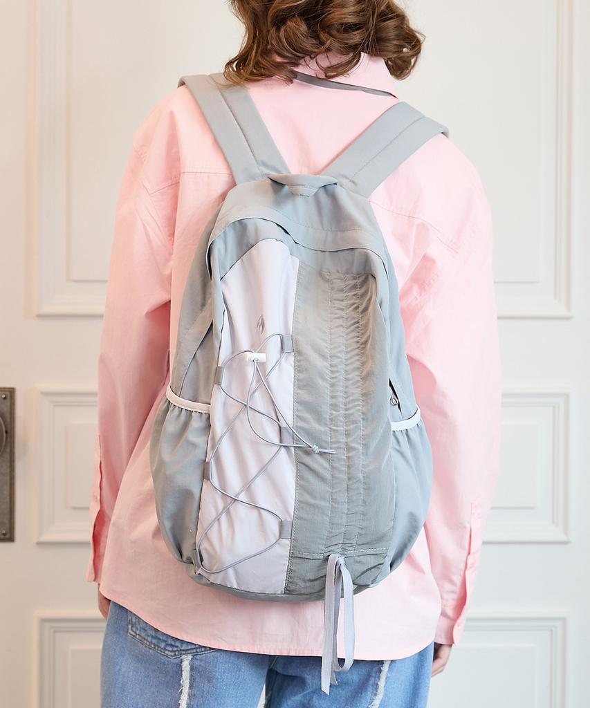 Waikei Half String Nylon Backpack Grey