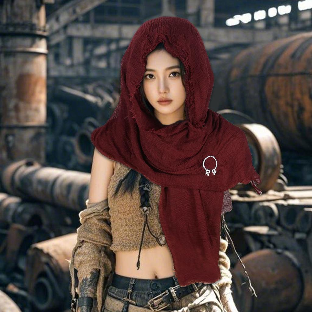 Men's Renaissance Costume Vikinges Costume Accessories Set Medieval Pirate Half Shoulder Cape Scarf Halloween Costumes