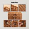 Mini Suitcase Box PE Rattan Hand Woven Rectangular Storage Basket with Handle for Travel Themed Party Wedding Decoration