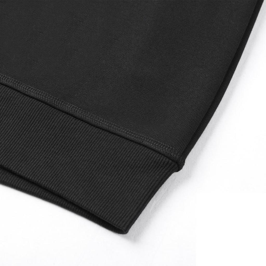 Heavyweight Black Fleece-Lined Hooded Zip-Up Cardigan Jacket