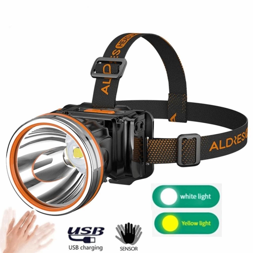 Super Bright Smart Sensor Head Lamp Waterproof Head Flashlight New Sensor Headlights  Outdoor Use