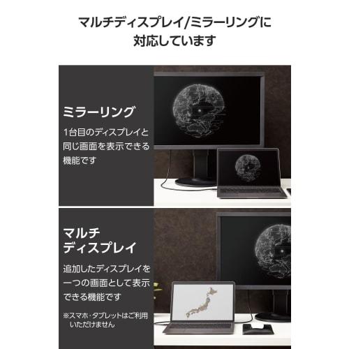 ELECOM USB Type C To HDMI Conversion Cable 2m Soft 4K2K (3840×2160/60Hz) Compatible with Multi-Display Mirroring [Compatible with iPhone/Google Pixel/