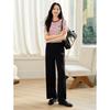JUZUI Ageless Embroidered Stripe T-Shirt