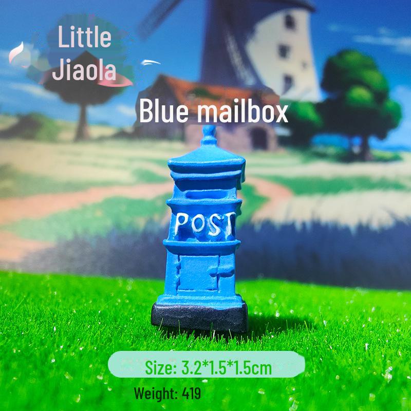 Nostalgic European Retro Moss Micro Landscape Resin Mailbox Ornament