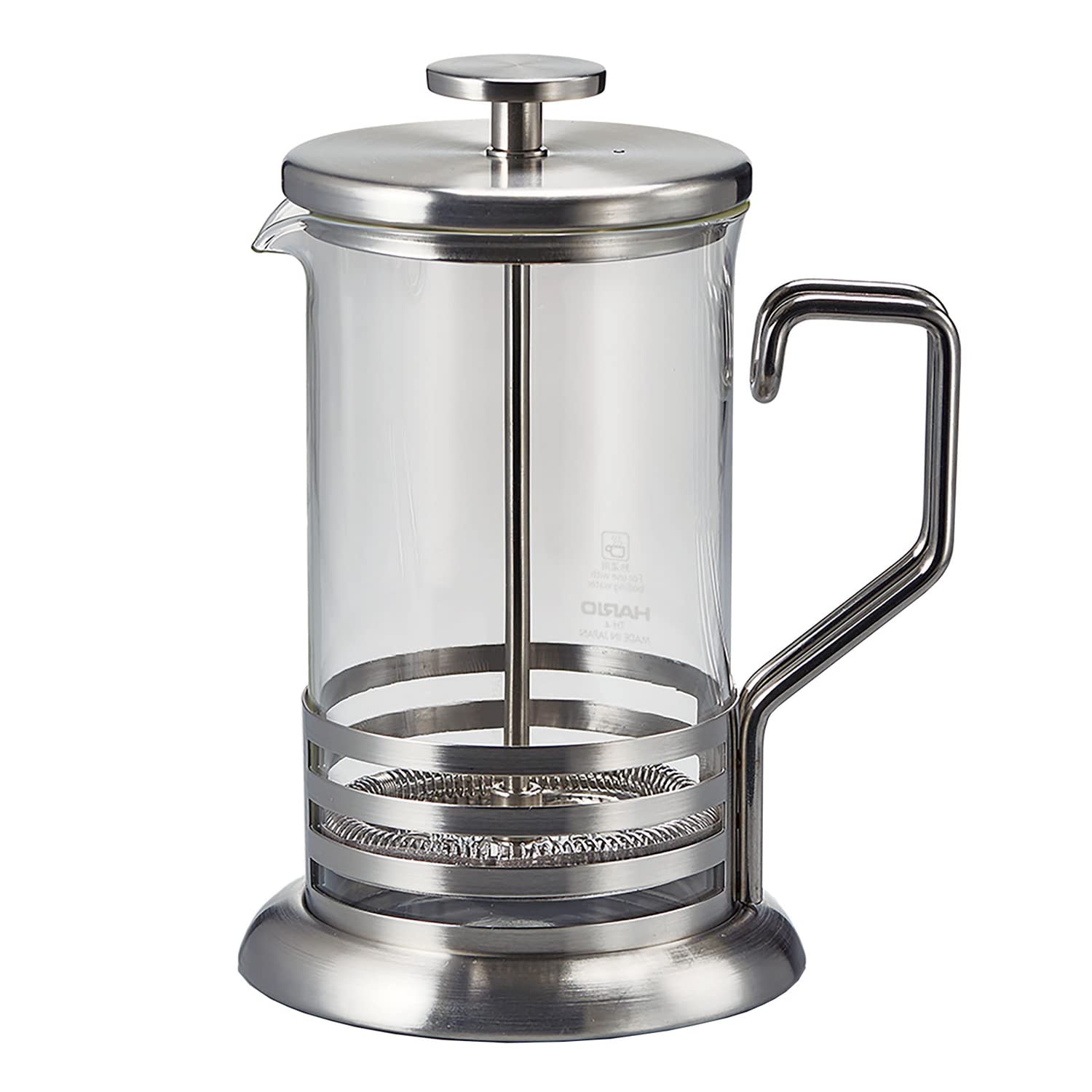 

HARIO Hariol Bright j Coffee & Tea Press, 4-Cup Capacity, Stainless Steel, THJ-4-HSV