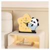 Kung Fu Panda Themed Desktop Clock Wooden Decorative Table Living Room Kids Cartoon Style Analog Timepiece