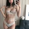 French Sultry Lace Minimizer Lingerie Set, Soft Underwire Thin Plus Size Bra for Full Bust Women