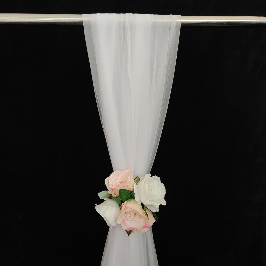 Tulle background Curtain, Organza Tulle Fabric Used for Wedding Party Decoration, Baby Birthday Diy Hand-made Fabric.