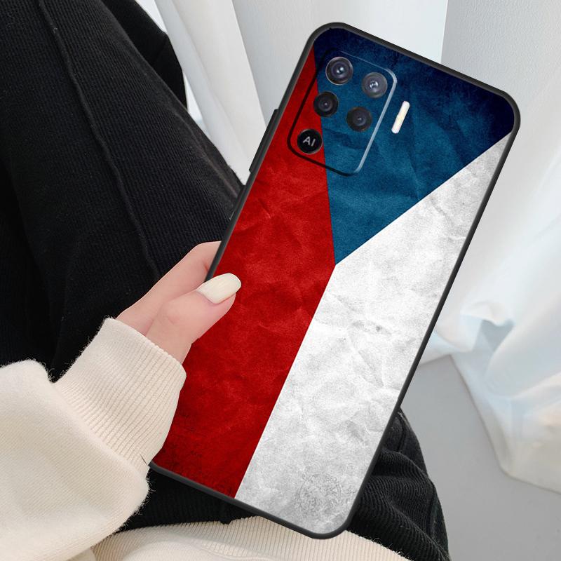Czech Republic Czech Flag Case For Oppo A17 A57 A77 A40 A78 A54 A74 A94 A76 A16 A96 A18 A60 A80 A38 A58 A98 A15 A5 Pro