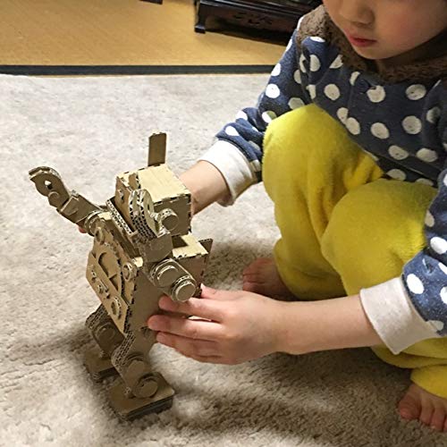 Cardboard Robot A-BOT (E-BOT) Handmade Craft Kit for Parents and Children, Elementary School Students