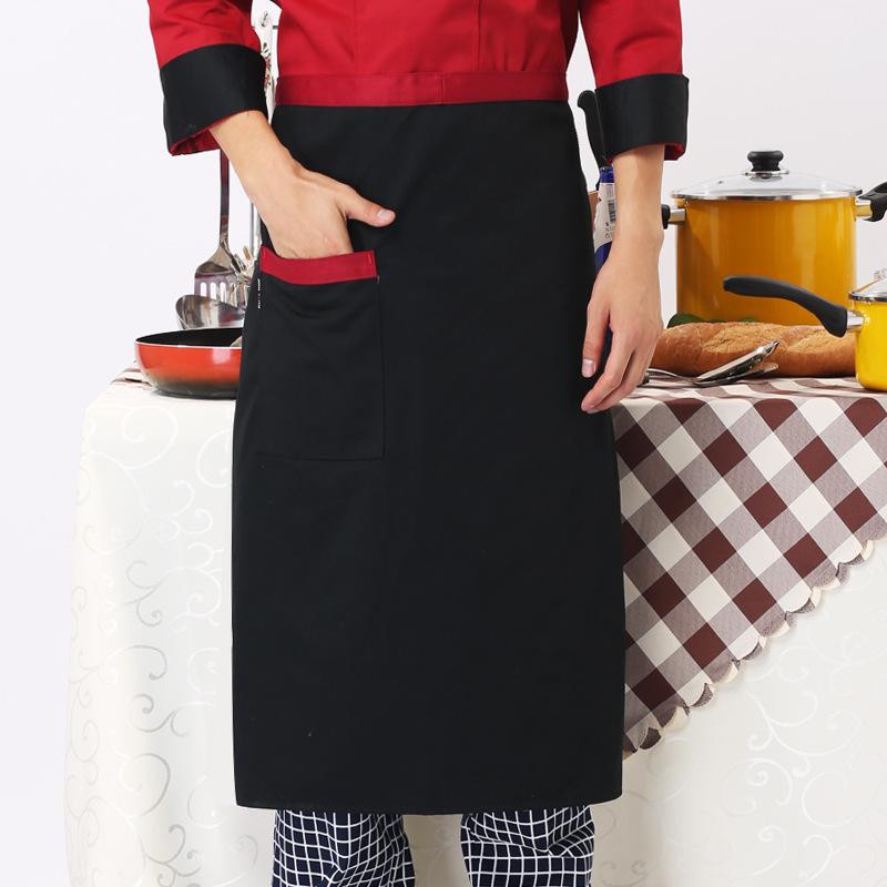 1pcs Chef's Apron Half-length Neck-hanging El Cooking Restaurant Restaurant Coffee Bar Waiter Work Apron Unisex Striped Apron
