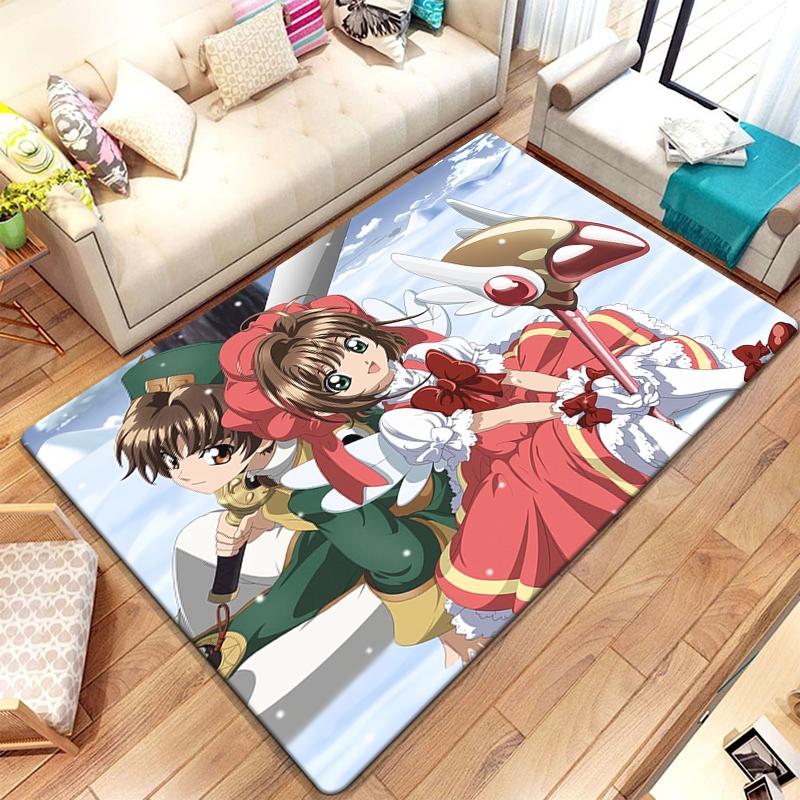 C-Cardcaptor Sakura Cute Cartoon Girl HD Print Carpet Living Room,kitchen,bedroom,Sofa,Table,Rug,Non-slip,Chair,Picnic,Camp,Mat