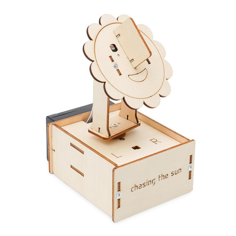 Educational Diy Wood Solar Powered Sun Model Stem Material Kit For Kids Aged 8 And Up