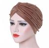 Cotton Solid Folds Pearl Muslim Turban Scarf  Women Islamic Inner Hijab Caps Arab Wrap Head  Femme Musulman Turbante Mujer
