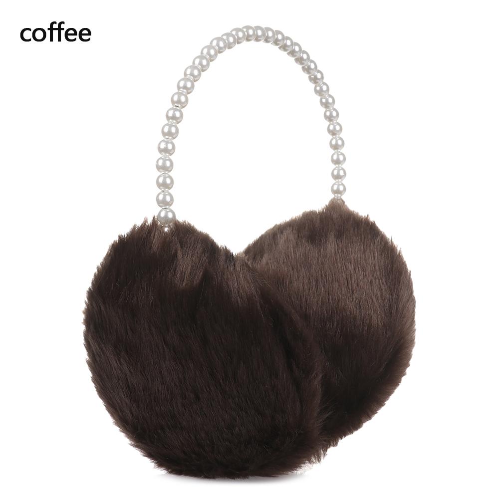 1pc Novelty Pearl Winter Earmuffs Women Fur Earmuff Ear Warmers Girls Imitation Rabbit Plush Warm Ear Muff Ear Hair Accessories