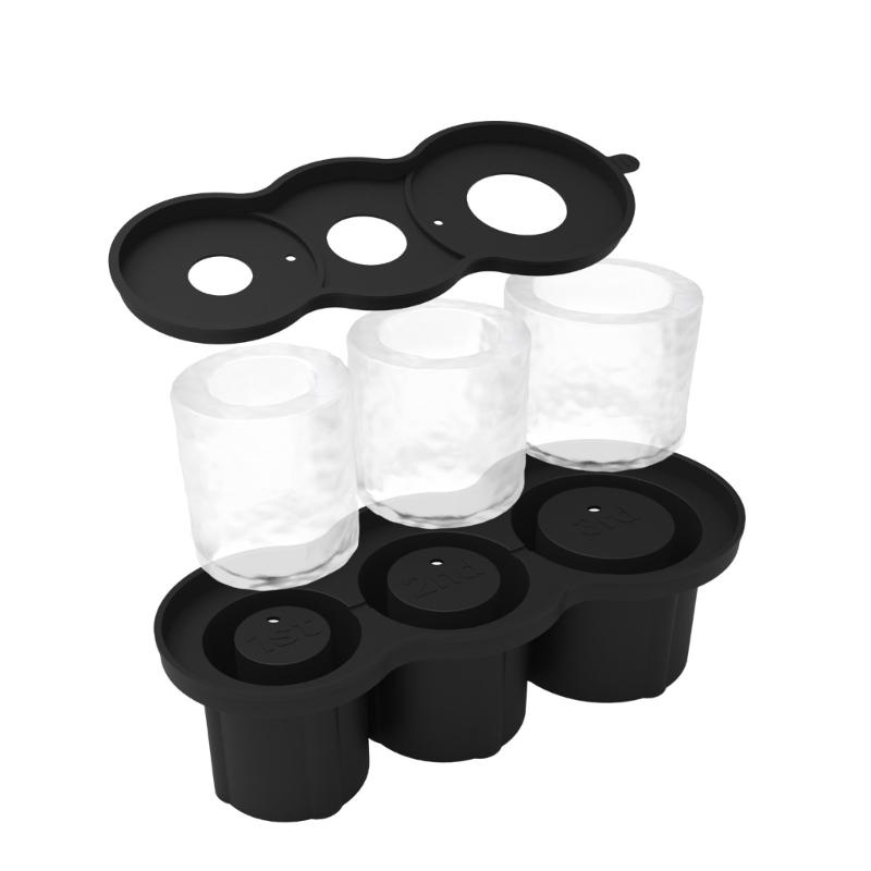 

Ice Cube Tray for Cup Silicone Ice Cube Molds with Lid for 20-40oz Tumbler for Chilling Whiskey Drinks Coffee Ice Maker чёрный