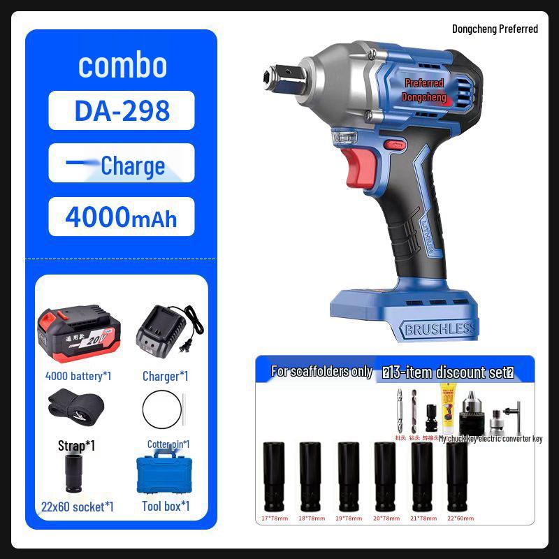 Dongcheng High Torque 488 Brushless Electric Impact Wrench with Lithium Battery