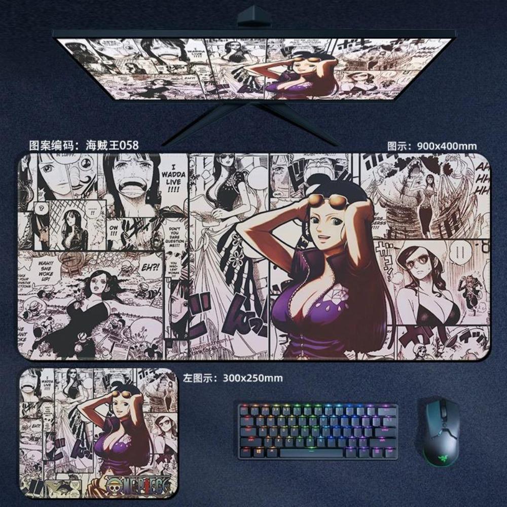 Nautical King Animation Periphery Cute ONE PIECE Leather Mouse Pad Boys Oversized Small E-sports Game Office Computer Keyboard Pad Notebook Table Mat