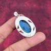 Labradorit Hänge, Handgjort Ädelsten 925 Sterlingsilver Hänge Antika Smycken, För Gåva Silversmycken