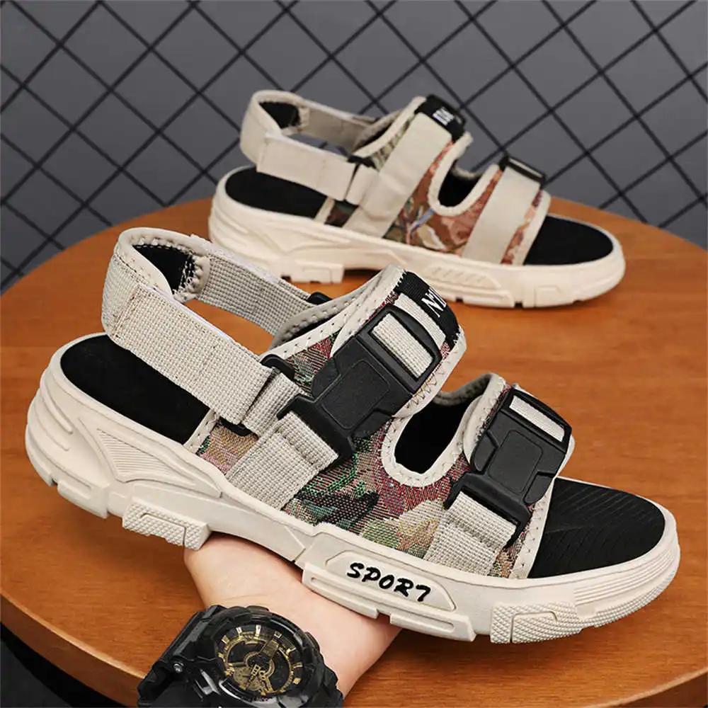 Without Heels Closed Toe Resort Sandals Slippers Men's Flip Flops 45 46 47 Shoes Wading Sneakers Sports Shuse Top Grade