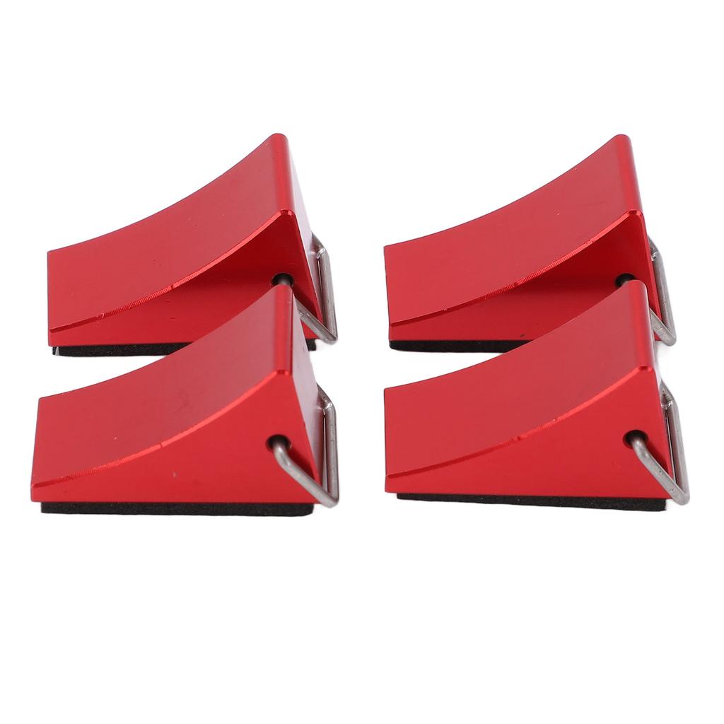 4PCS RC Model Car Wheel Chock Good Fixation Anti Slip Bottom RC Aluminum Alloy Wheel Chock for Redcat Gen8 for Axial