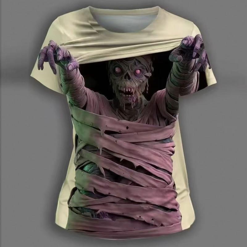 Mens Loose Fit Hooded Sweatshirt Halloween Horror Cartoon Print Long Sleeve Pullover Teens Adults