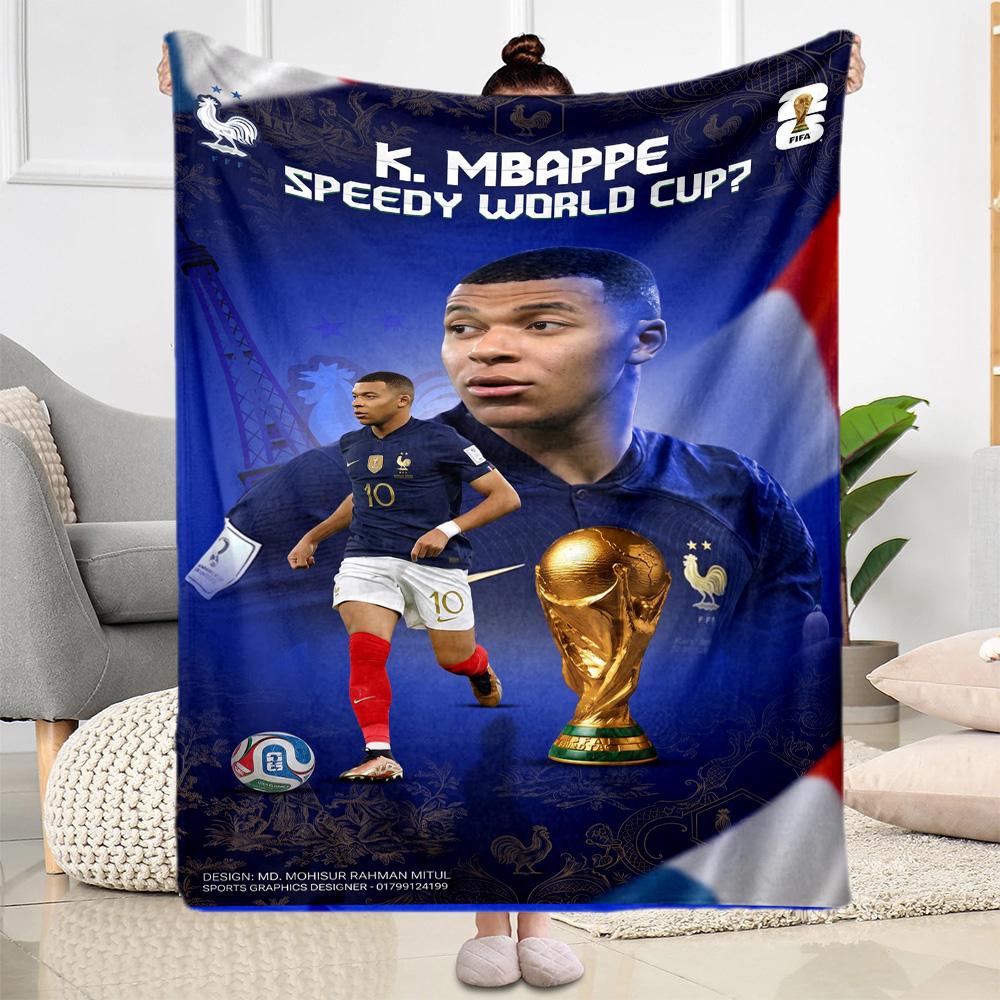 Mbappe 23 Blanket Durable Comfort Suitable for Office Couch Sofa Four Seasons Multipurpose Stylish Decor Gifts For Family Or Friends