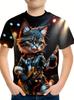 Funny Cat Graphic T-shirts For Men Women 3D Print Short Sleeve Tee Oversized Streetwear T Shirt Casual Summer Men's Clothing