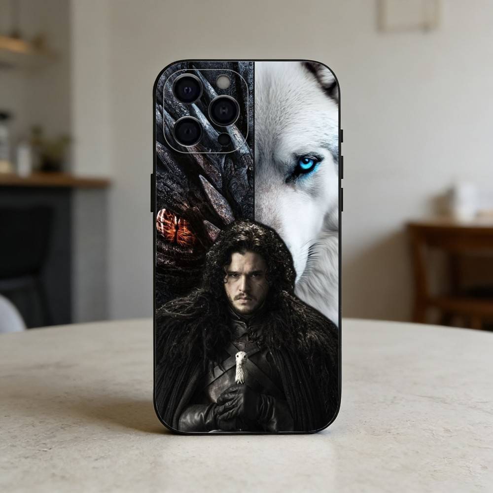 Winter Coming Stark Phone Case For iPhone 17,16,15,14,13,12,11 Plus,Pro Max,SE4Soft Silicone Black Cover
