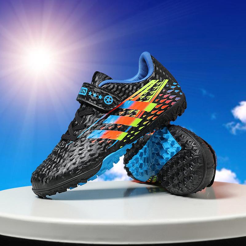 2025 Children's Velcro Football Shoes Boys and Girls Game Broken Nails Primary and Secondary School Students Lace-up Training Shoes