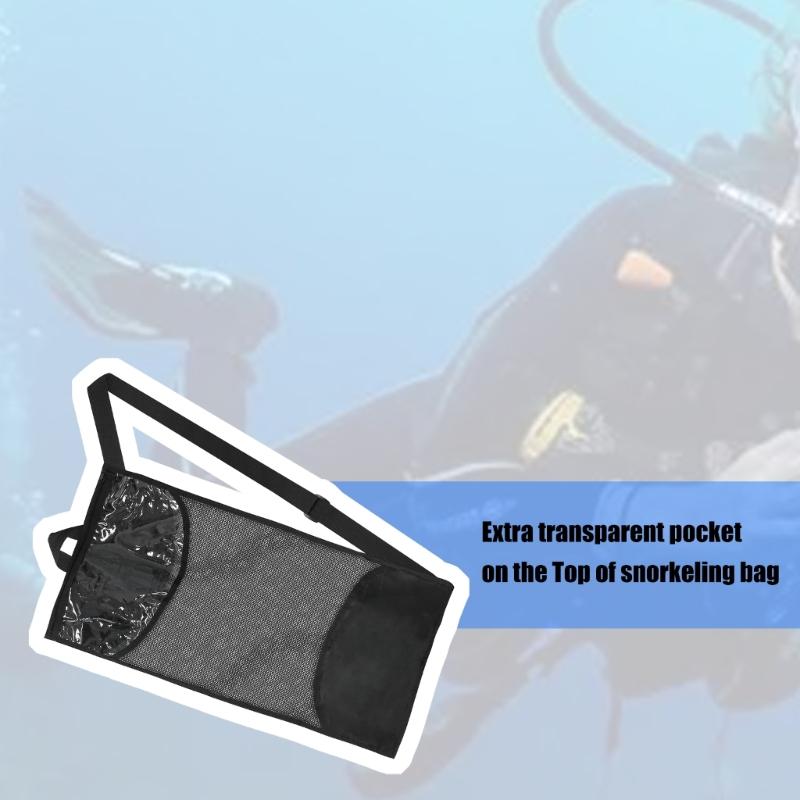 Light Weight Snorkeling Mask Mesh Bag Dives Swim Mask Snorkels Bag Dives Equipment Pouch for Diving, Swimming, Beach