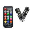 2Pcs Rgb T10 W5W 3535 10Smd For Car Led Marker Lamp Position Light With Remote