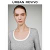 UR 2026 Women's Faux Two-Piece Slim-Fit Long Sleeve T-shirt