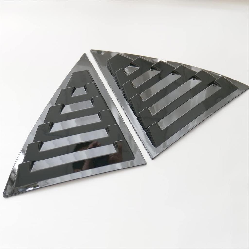 New 2pcs Racing Rear Quarter Window Louvers for Chevy Malibu 2011-2015 (Glossy Black)