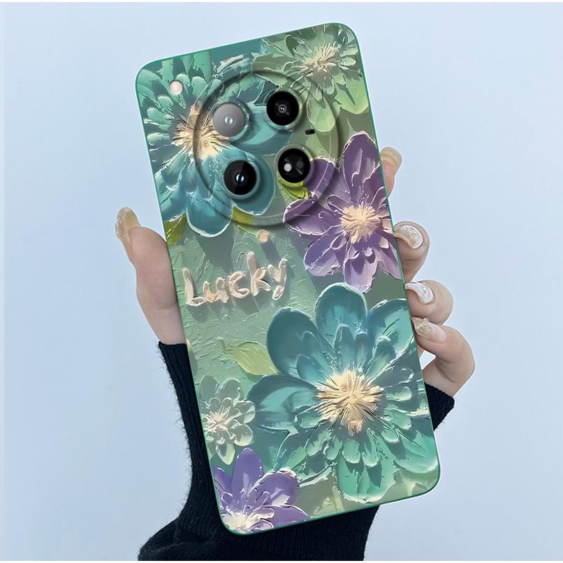 For Infinix Zero 40 4G 5G Phone Case X6861 X6860 Cover Fashion Simplicity Oil Painting Floral Soft Silicone Shell Zero40 Fundas