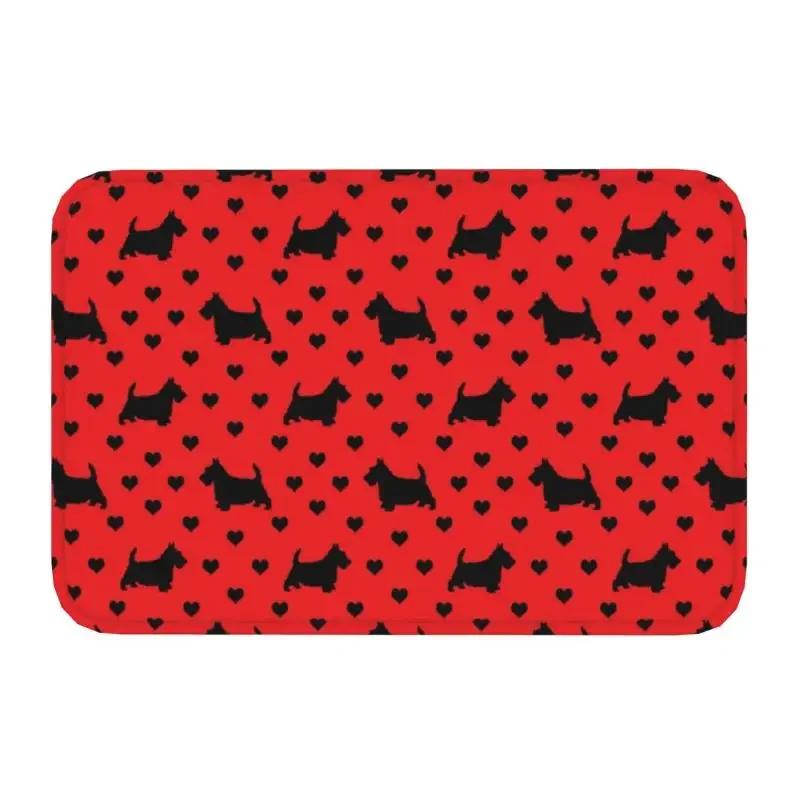 Cute West Highland White Terrier Dog Front Door Mat Anti-Slip Outdoor Absorbent Westie Puppy Doormat Garden Entrance Rug Carpe