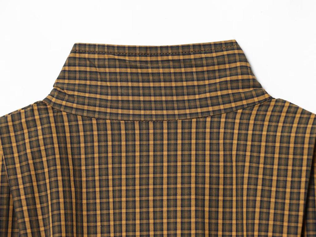European & American Style Plaid Shirt with Bow Detail - 2026 New Fashion Style