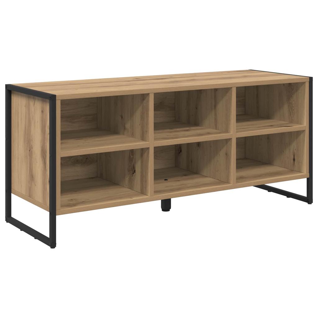 Shoe Cabinet Rustic Oak Finish 100 x 35 x 44 cm Engineered Wood