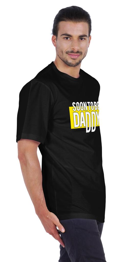 Inkmeso Men's Graphic Printed "Soon To Be Daddy" Pregnancy Announcement Tshirt Crew Neck Tee For Being