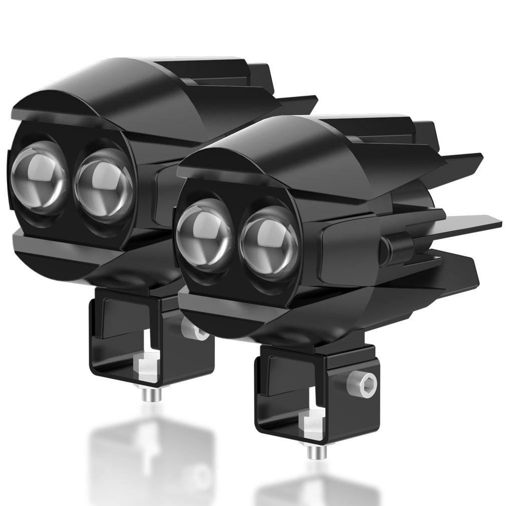 

1 шт./2 шт. двухцветный светодиодный прожектор, вспомогательная мотоциклетная фара, противотуманная фара 6000K 3500K белый+желтый, внедорожный свет для вождения, рабочие фары для грузовика, автомобиля 2pcs Real 25W