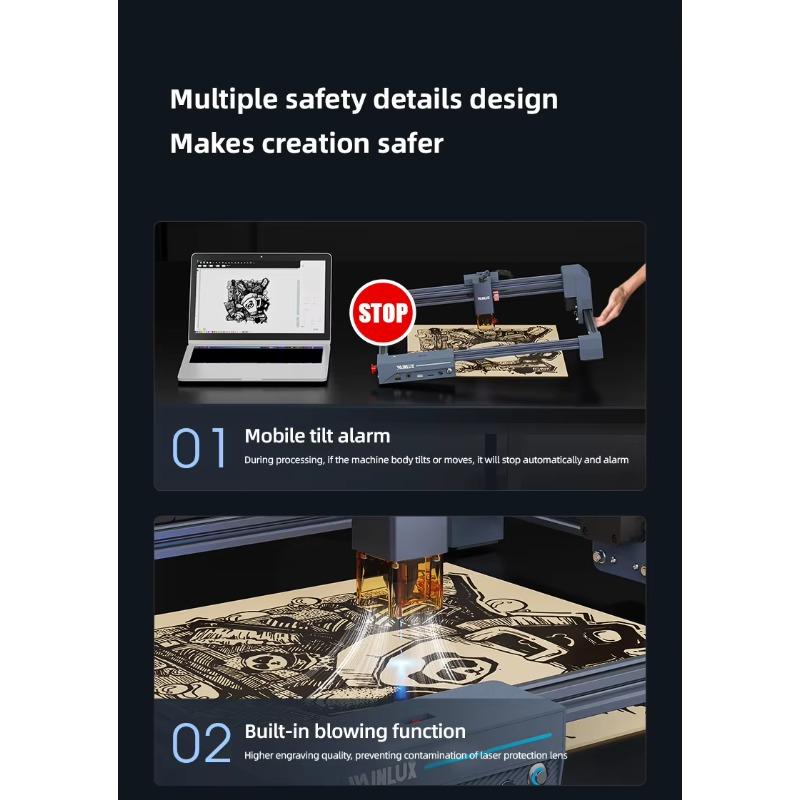 All-in-One Fully Automatic Laser Engraving Cutting Machine - Portable Desktop Household Marking Tool