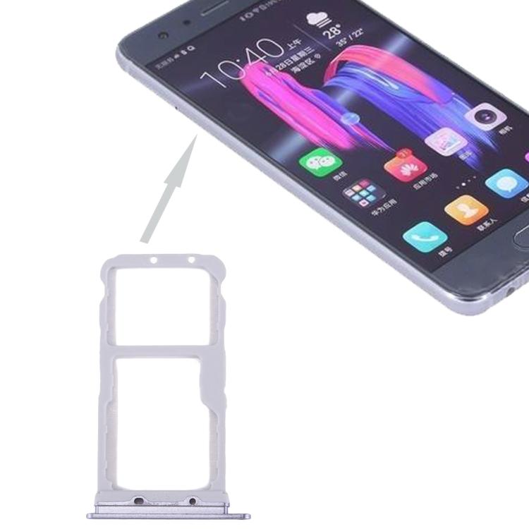 

Для Huawei Honor 9 Лоток для SIM-карты и лоток для SIM-карты / Micro SD темно серый