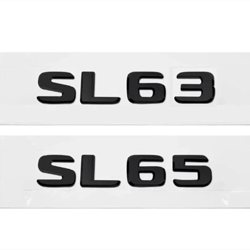 Car Tail Box Stickers Badge for Mercedes Benz SL63 SL65 SL300 SL320 SL350 SL500 SL550 SL600 ABS Rear Trunk Decal Emblem AU1