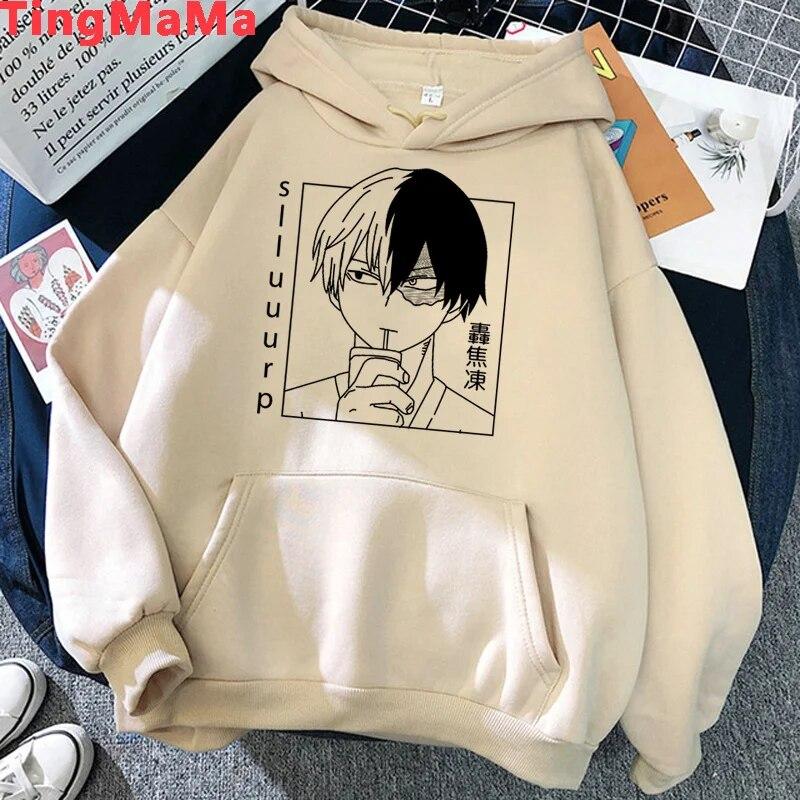 My Hero Academia Shoto Todoroki hoodies Unisex y2k aesthetic printed Korea 2021 Unisex pullover 2021 Unisex Hoodie