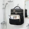 Reinforced Hook Bathroom Hanging Bag for Cosmetics Toothbrush Organization Multi Compartments Storage Organiser