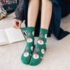 1/4 Pairs Christmas Socks Soft Women Colorful Cotton Socks Autumn/Winter Thick Knit Warm Socks