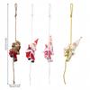 1PC Christmas Decoration Santa Claus Climbing Rope Pendant Resin Elderly Doll Pendant Climbing Rope Elderly Pendant
